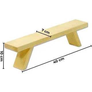Dekohelden24 Schwibbogen Holz-Schwibbogenbank, ca. 40 x 7 x 10 cm, natur