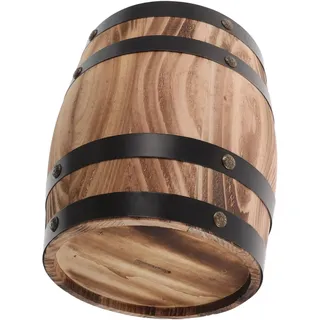 Vintage Holzfass Sparschwein Spardose für Junge Mädchen, Sparen | Öffnen, Rustikale Naturstruktur, für Wohnzimmer und Arbeitszimmer, Weihnachtsdeko