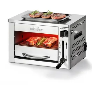 BIGHORN 870°C Steakgrill Infrarot Tragbarer Gasgrill Perfekt für Steak, Picknick, BBQ
