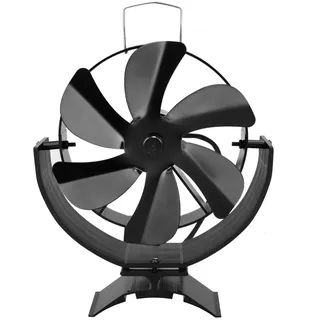 CEHJZQRPL Leiser Brennerventilator, 6 Flügel, wärmebetriebener Kaminventilator, 360° drehbar, Ofenventilator, Holzbrenner, Öko-Ventilator, leiser Heizer, effiziente Wärmeverteilung for Zuhause