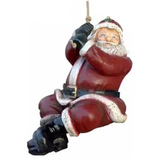 Xlmoebel Weihnachtsfigur Weihnachtsmann Figur Kletternd im Kamin 50 cm Dekoration, Made in Europa bunt