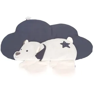 Sterntaler 9102210 Krabbeldecke Motiv Wolke mit Eisbär Elia grau