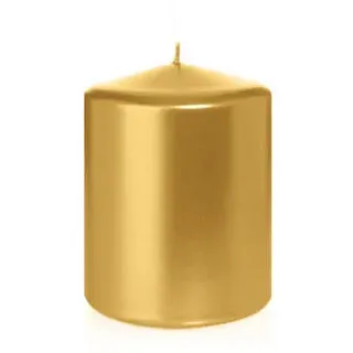 Wiedemann Kerzen Stumpenkerzen, Gold, Paraffin, 10 cm, Dekoration, Kerzen & Zubehör, Stumpenkerzen