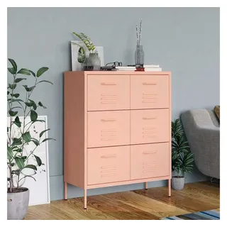 vidaXL Schubladenschrank 80 x 101,5 x 35 cm Rosa