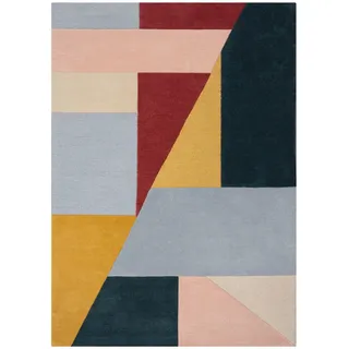 Flair Rugs Wollteppich Moderno, Mehrfarbig, Textil, Raute, rechteckig, 200x290 cm, Reach, AZO-frei, Handmade in India, für Fußbodenheizung geeignet, pflegeleicht, Teppiche & Böden, Teppiche, Naturteppiche