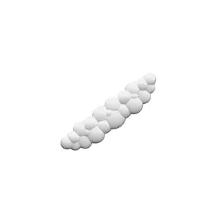 Elprico Tastatur-Handballenauflage aus Memory-Schaum, Niedliches Wolken-Design, Bequeme Unterstützung, Langsamer Rückprall, Leicht zu Reinigen, Ermüdung Vorbeugen, Druck Reduzieren, (Weiß)