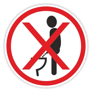 iSecur Toiletten-Aufkleber Bitte im Sitzen pinkeln Ø 5 cm - hin299