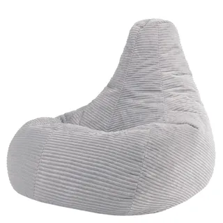 I.C.O.N. Icon Dalton XXL Sitzsack Cord mit Füllung, Grau