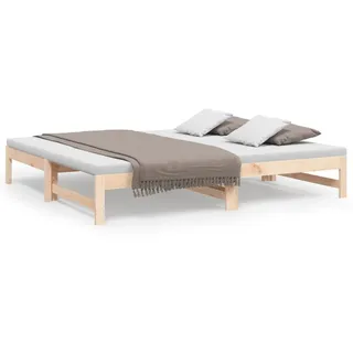 vidaXL Tagesbett Ausziehbar 2x(90x190) cm Massivholz Kiefer