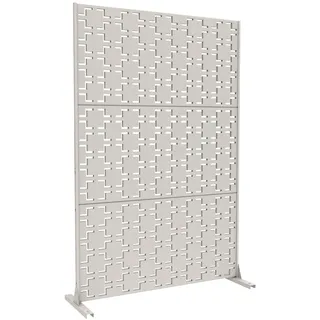 casa.pro Trennwand Basciano 120 x 180 cm Knoblauchbeige Metall
