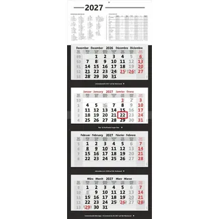 ANSCHÜTZ 4-Monatskalender Wandkalender 2027 groß