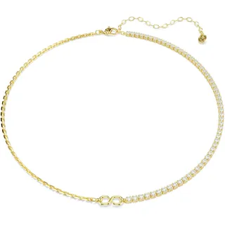 Collier SWAROVSKI "Schmuck Geschenk MATRIX Halskette", gold (gelbgoldfarben, kristallweiß), Halsketten, Damen, Metall, Collier, mit Swarovski Kristall