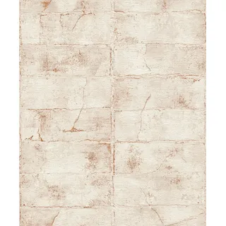 Rasch Textil Vliestapete Concrete 10 m x 0,53 m 520149 Rot/Weiß
