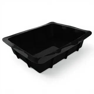 XXL Silikon Auflaufform zum Backen / Kochen (Schwarz) Antihaft, Ofenfest, Gefriergeeignet 30 x 20 cm, XL Airfryer Form, BPA-Frei Kastenform Backform Kuchenform Silikonbackform SiIlikonform Lasagneform