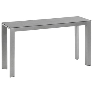 Dehner Tisch Chicago schmal, ca. 133.5 x 42 x 75 cm, Aluminium, grau