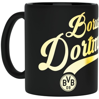Borussia Dortmund BVB Metallic Tasse (schwarz, one size)
