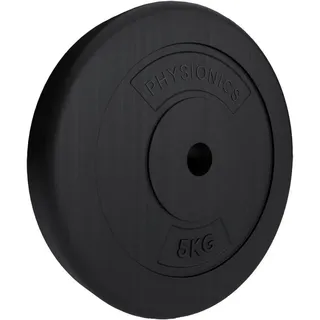 physionics Hantelscheiben 2er-Set Schwarz 10 kg