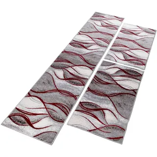 Bettumrandung OTTO HOME "Tritom" Gr. 14, rot, H:9mm, Obermaterial: 100% Polypropylen, Bettumrandungen, mit besonders weichem Flor, Kurzflor, modernes Wellen Muster