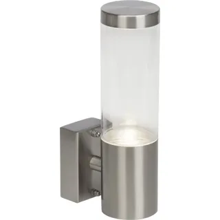 Brilliant Außenwandleuchte Edelstahl 1x GU10 4W 345lm inkl. Bewegungsmelder weiß