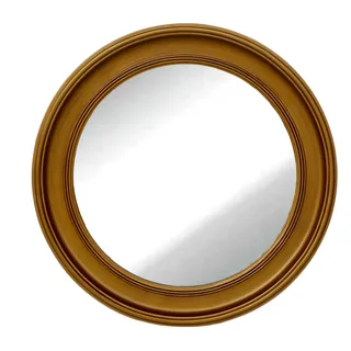 LC Home Wandspiegel Spiegel »Schlicht« gold Ø60 cm rund Landhaus-Stil Flurspiegel