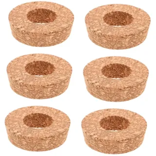 KONTONTY Korkdeckel für Hydroponik Vasen mit Loch, 6 Stück aus Kork | Taperte Form, für Kleine Räume und Kleiner Gärten, Modernes Zubehör, Geeignet für Wasserpflege