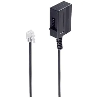 ShiverPeaks Fax Adapter [1x RJ11-Stecker 6p4c - 1x TAE-N-Kupplung] 0.2m Schwarz