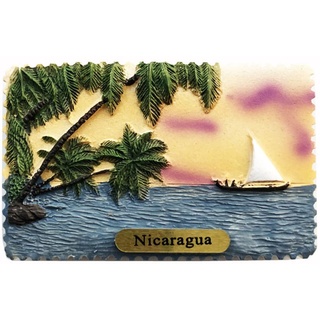 3D-Nicaragua-Kühlschrankmagnet, Souvenir-Geschenk, Kunstharz, handgefertigt, Nicaragua-Kühlschrankmagnet, für Zuhause und Küche, Dekoration