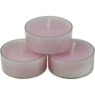 nk Candles 20 dänische Teelichter farbig durchgefärbt ohne Duft (hell-rosa)