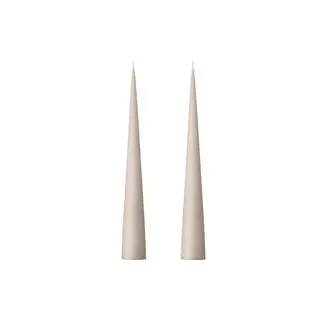 Kegelkerze Set Cone Candles linen grey 25 cm H