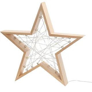 LED-Weihnachts-Dekoration "LED Holzstern"