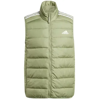 adidas Herren Essentials 3-Stripes Light Down Vest, tent green, M