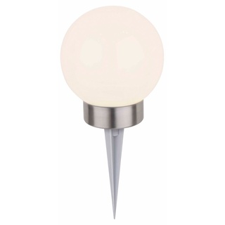 Dehner LED Solarleuchte Kugel-Leuchte mit Erdspieß/Farbwechsel, Kunststoff, Farbwechsel, Weiß weiß Ø 15 cm