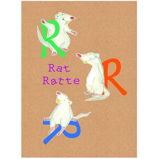 Komar Wandbild | ABC Animal R | Poster, Kinderzimmer, Buchstaben, Bild, Wohnzimmer, Schlafzimmer, Dekoration, Kunstdruck | ohne Rahmen | P036R-40x50 | Größe: 40 x 50 cm (Breite x Höhe)