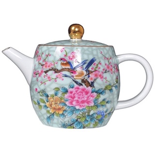 HSHHJSH Kleine Teekanne Chinesische Keramik Teekanne Kung Fu Tee Set Blaue und weiße Porzellan- Teekanne Haushalt Kleiner Blumenmuster Teekanne