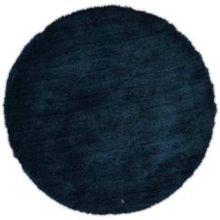 Tom Tailor Shaggy Cozy Ø 100 cm Polyester Blau, Grün Petrol