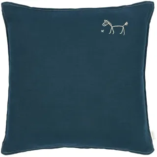 Nobodinoz - L1N0 Kissen, 45 x 45 cm, deep blue (bestickt)