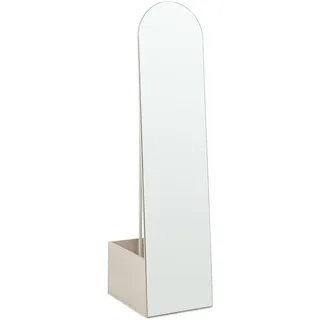 [en.casa] Garderobenspiegel Kuonta 165 x 40 x 51 cm Sandfarben