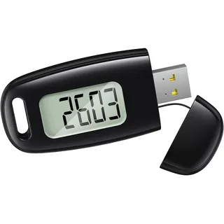 Minicloss Schrittzähler 3D-Schrittzähler, USB-aufladbarer Schrittzähler zum Gehen, großes Display, präziser Schritt-Tracker