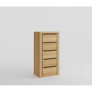 ELFO Hochkommode Sideboard Kommode Regal Brest Kernbuche geölt Teilmassiv Höhe 141cm braun