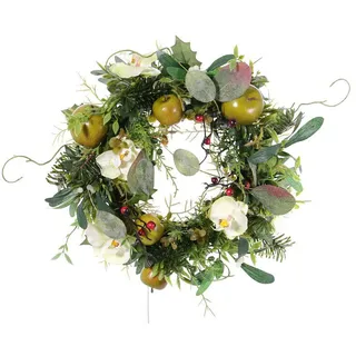 Türkranz*Tischkranz*Fensterkranz*Dekokranz*Orchideenblüten*Beeren*Mistelblatt