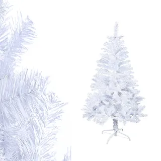 Froadp 150cm Weihnachtsbaum Künstlich Dekobaum PVC Kunstbaum mit Ständer Tannenbaum Weihnachtsdeko Schwer Entflammbarer Christbaum Künstlicher Weinachts Baum für Drinnen und Draußen (Weiß)