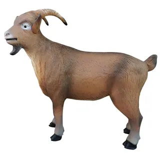 JVmoebel Tierfigur Lebensgroße Ziegenstatue aus robustem Kunststoff für den Garten (Skulptur A155B-90x106cm), Made in Europa braun