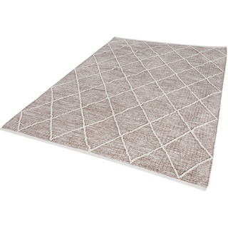 Teppich MY HOME "Pamplona" Teppiche Gr. B/L: 140 cm x 200 cm, 8 mm, 1 St., braun Baumwollteppiche