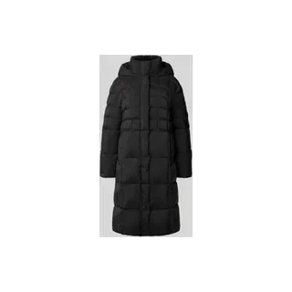 Daunenmantel mit Kapuze und Eingrifftaschen, Black, 42