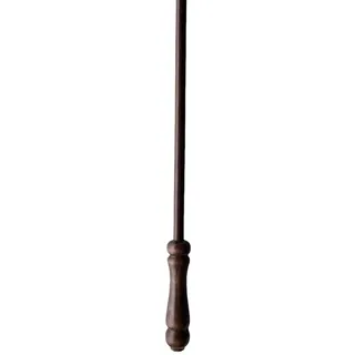 TENDAGGIMANIA Schleuderstab Gardinenstange aus Holz - 125 cm - Gardinenschienen, Scrollen des Vorhangs - Farbe: Walnuss