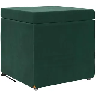 vidaXL Hocker Samt 41 x 41 x 40 cm Dunkelgrün