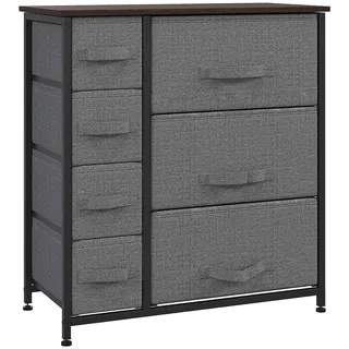 Homcom Schubladenkommode 63,5 x 71 x 30 cm Dunkelgrau