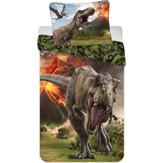Jerry Fabrics Jurassic World Dinosaur 140 x 200 cm + 70 x 90 cm