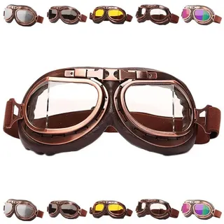 Vintage-helmbrillen, Motorradbrillen, Motocrossbrillen, Fliegerbrillen