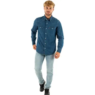 Levi's Barstow Western Standard Langarmhemd Ab935 Indigo Stonewash L